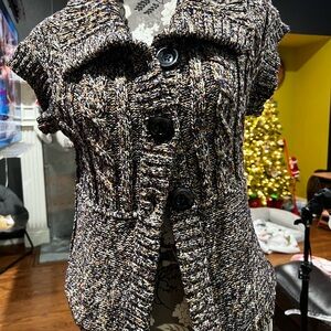 Nomadic Traders Black and White Knit Cardigan